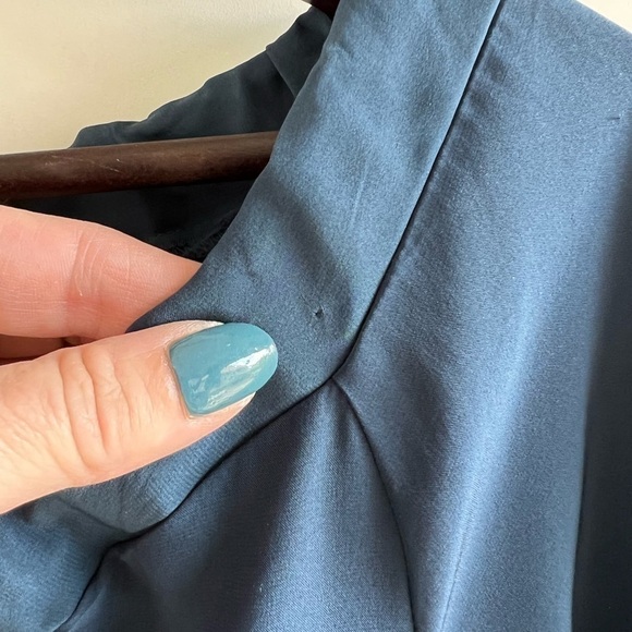 Abaete Silk Off the Shoulder Blouson Dress with Elbow Length Sleeve - Picture 6 of 10